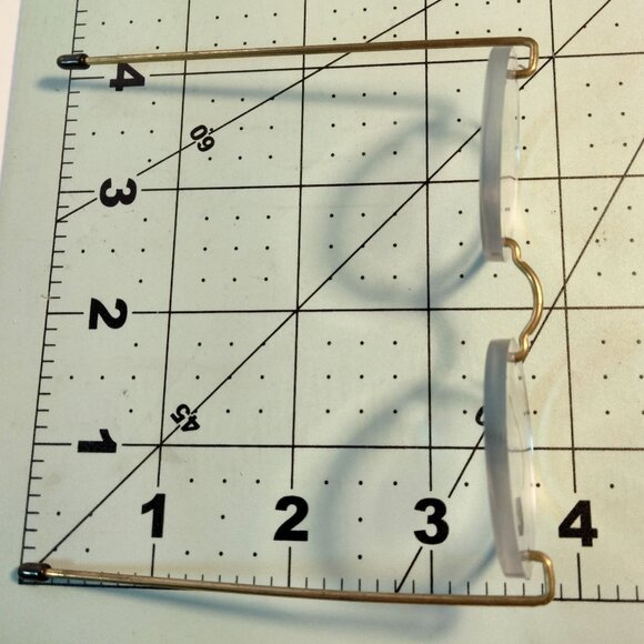 Doll Making eyeglasses Brass Round Frame Clear Lens Spectacles Bear Granny Craft - Picture 4 of 4